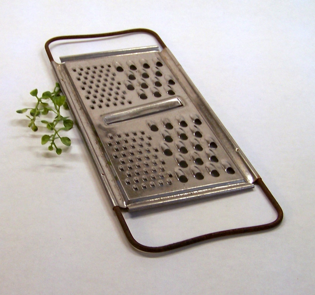 Vintage Cheese Grater, Lightly Rusted Metal Food Grater, Rusty Cheese