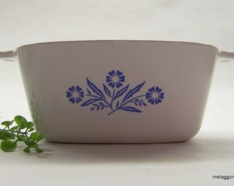 Vintage Corning Ware Blue Cornflower Small Casserole Dish P-43-B, Mini Casserole, Rustic Kitchen Decor, Farmhouse Decor