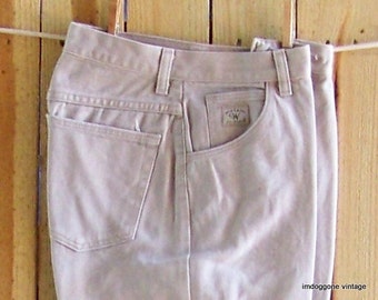 Vintage Wrangler for Women Size 8 x 34, Khaki Color Denim Jeans, Tan Color Jeans, Beige Jeans, Oatmeal Color Jeans, 5 Pocket Jeans Mom Jeans