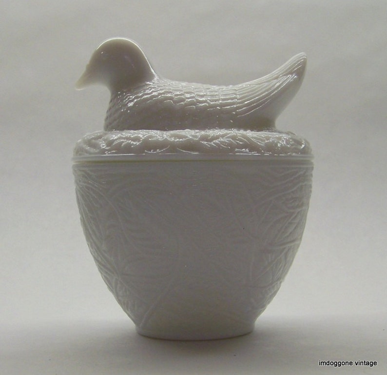 Vintage Avon Collectible Milk Glass Dove, Avon Candle Holder, Milk