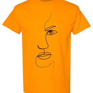 Minimal Woman Face T-Shirt, One Line Art Shirt, Abstract Female Portrait Tee, Modern Minimalist Art Shirt, Unisex Graphic Tee