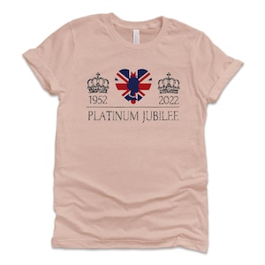 1952-2022 Platinum Jubilee Shirt, Queen Elizabeth&#39;s Platinum Jubilee Shirt, Queen Elizabeth Shirt,Queen&#39;s Crown Shirt, British Monarch Shirt