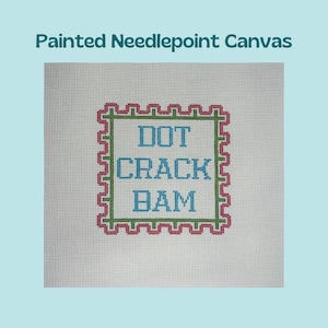 Dot Crack Bam - Mahjong - Needlepoint Canvas 18 mesh