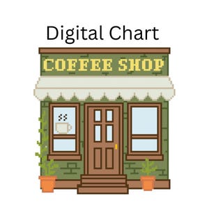 Coffee Shop - Needlepoint Canvas Digital Chart