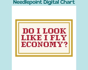 Luggage Tag - Needlepoint Canvas Digital Chart