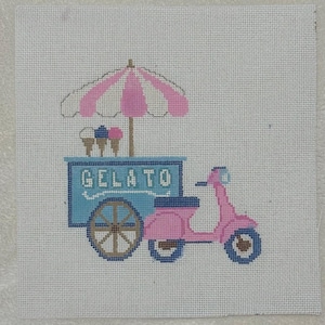 Gelato - Italy Summer Vibes - Needlepoint Canvas 18 mesh