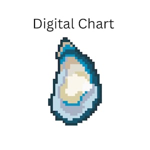 Oyster - New England Bag Charm - Needlepoint Canvas Digital Chart