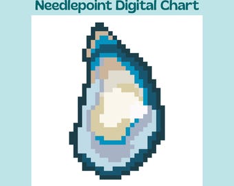 Oyster - Dije para bolso de Nueva Inglaterra - Gráfico digital de lienzo bordado
