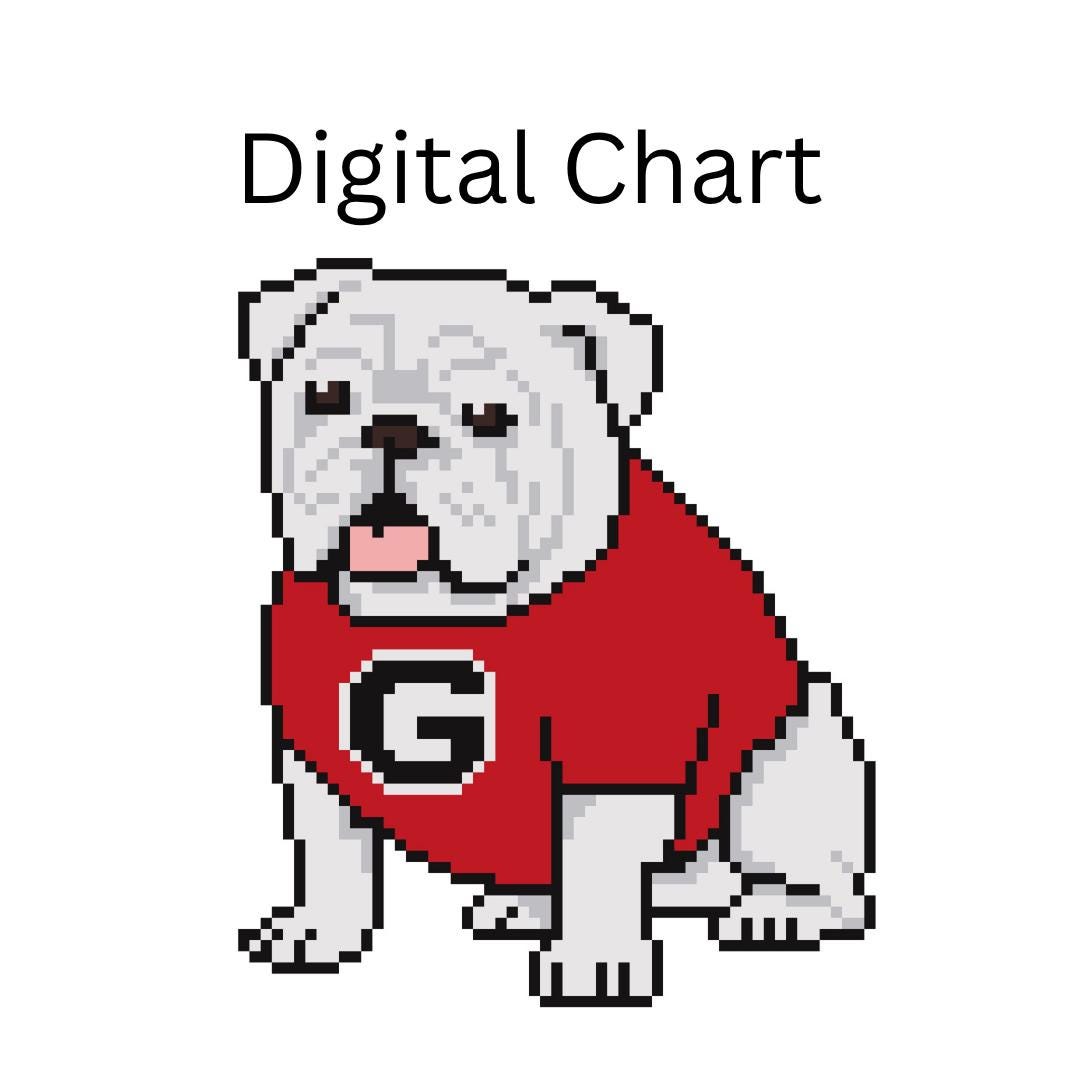 UGA - Bulldog - Needlepoint Canvas Digital Chart