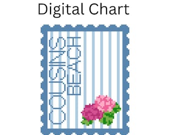 Cousins Beach - The Summer I Turned Pretty - Needlepoint Canvas Digital Chart