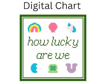 How Lucky Are We - Needlepoint Digital Chart - Lucky Charms