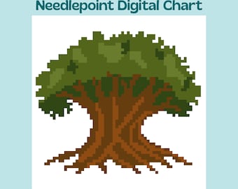 Magic Tree - Needlepoint Canvas Digital Chart