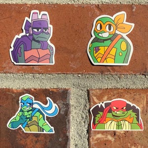 ROTTMNT vinyl stickers - 1.5 in - waterproof - Teenage Mutant Ninja Turtles