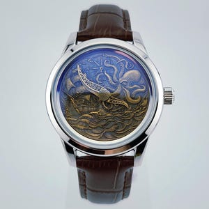 Custom-Made watch mod | Kraken | Automatic NH38 movement, Mineral glass, 39mm case