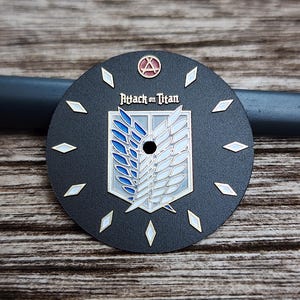 Custom-Made Laser Engraved Watch Dial | AOT Attack on Titans Anime