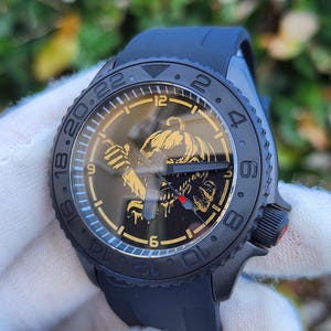 Custom-Made watch mod | Pumpkin Reaper Automatic NH38 movement, Waterproof, Sapphire glass, Ceramic bezel insert