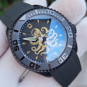 Custom-Made watch mod | Octopus Automatic NH38 movement, Waterproof, Sapphire glass, Ceramic bezel insert