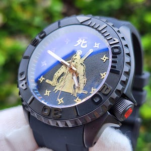 Custom-Made watch mod | Sekiro- Shadows die twice | Automatic NH38 movement, Waterproof, Sapphire glass, Ceramic bezel insert