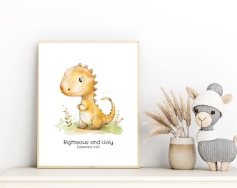 Berçário de dinossauros, arte de parede de berçário, decoração de dinossauros, arte de parede de quarto de meninos, decoração de quarto infantil, arte de dinossauro, presente de decoração de berçário, DOWNLOAD INSTANTÂNEO
