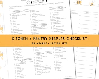 Shopping List Printable Tracker Pages, Pantry Inventory, Fridge Inventory, Freezer Inventory, Spice Inventory, Kitchen Inventory, Food List