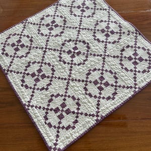 Handmade quilt 29”x29” custom quilted wall decor, table topper, candle mat by KritchenStitchen