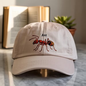 Detailed Red Ant Embroidered Patch for Nature Lovers and Caps