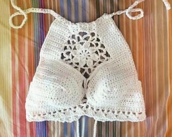 Cosmos High Neck Halter Top Crochet Patterns