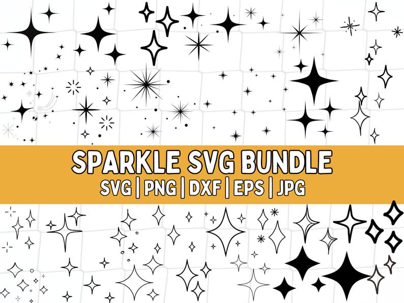 Sparkle Star SVG Bundle: Twinkle Clipart, Cut Files (digital Download ...