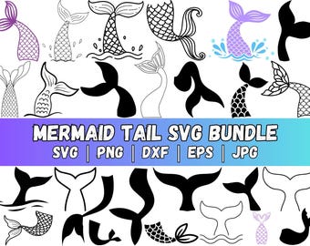 Queue de sirène Split monogramme SVG : écailles, gâteau d'anniversaire (téléchargement numérique)