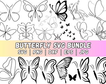 Butterfly SVG Bundle: Layered Files for Cricut, Silhouette (Digital Download)