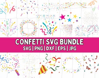 Confetti Svg, Confetti Birthday Png, Confetti Clipart, Pastel Confetti ...