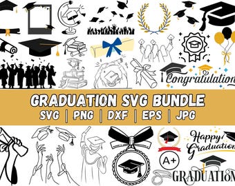 Graduation Cap SVG: Graduate Silhouette Clipart (Digital Download)