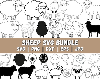 Sheep SVG Bundle: Farm Animal Cut Files (Digital Download)