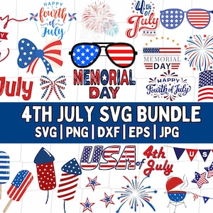 4th of July SVG Bundle: Independence Day Graphics (Digital Download)