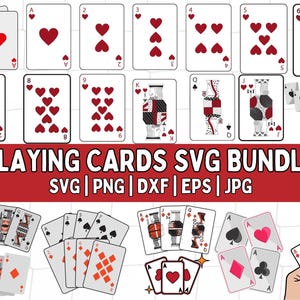 Playing Cards Svg, Aces svg, Poker Cards svg, Royal Flush Clip Art, Cards Clip Art, Poker Cards Vector Cut Files Cricut Silhouette