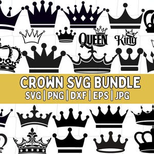 Royal Crown SVG File, King Crown SVG, Queen Crown SVG, Princess Tiara Svg, File For Cricut, For Silhouette, Cut File, Dxf, Png, Svg