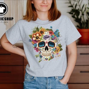 Floral Sugar Skull T-Shirt