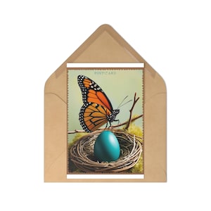 Set di cartoline con farfalle primaverili, cartoline a tema natura, cartoline estetiche, buoni regalo, decorazioni pasquali, decorazioni per la casa