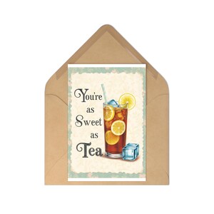 Charmante vintage ansichtkaartenset - thema zoete thee, perfect voor liefhebbers van briefpapier, cadeaubonnen, woondecoratie, theeliefhebbers en verzamelaars