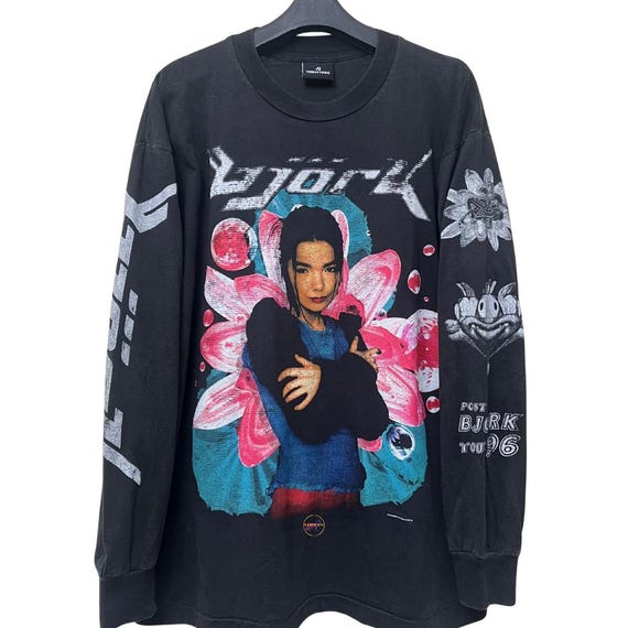 Bjork Post Tour 96 Long Sleeve T-shirt: Floral Graphics, Indie