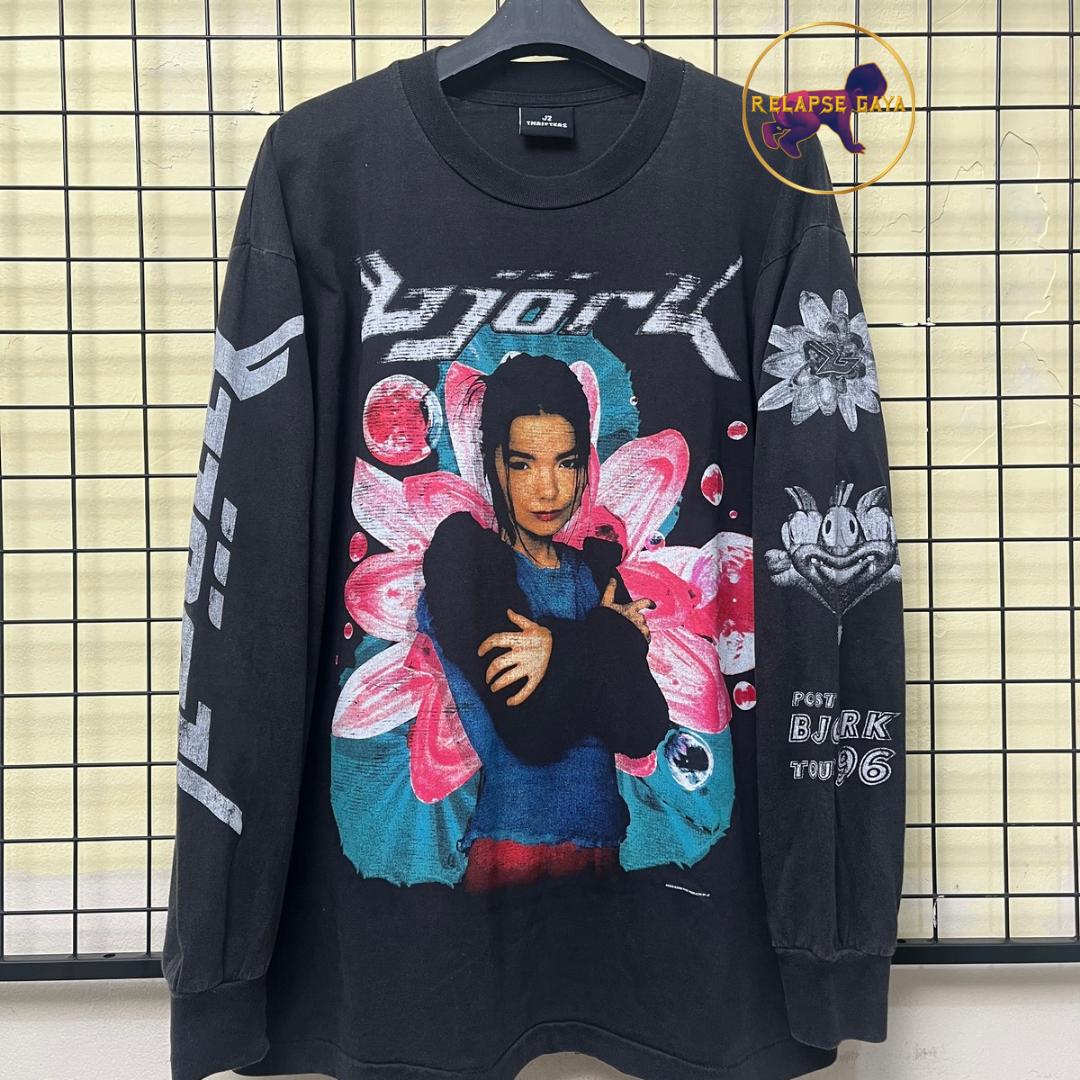 Bjork Post Tour 96 Long Sleeve T-shirt: Floral Graphics, Indie