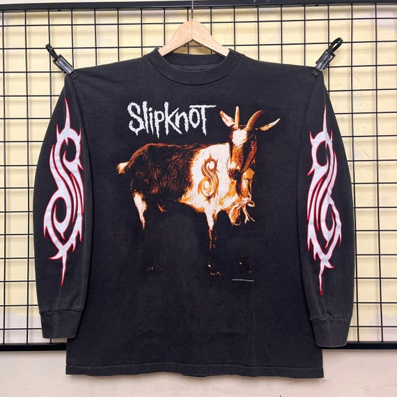 Slipknot Iowa Goat Long Sleeve Tee, Vintage 90s Y2K Nu Metal Band