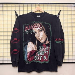 Alicia Keys ロングTシャツ XL Alicia Keys Vintage T Shirt - Etsy