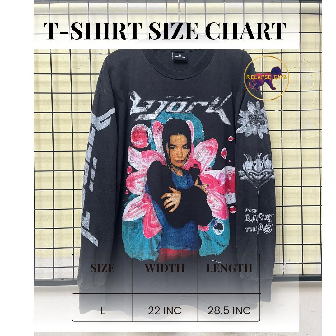 Bjork Post Tour 96 Long Sleeve T-shirt: Floral Graphics, Indie