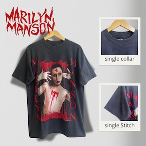 Marilyn Manson Faded Black T-Shirt for True Fans – Collector’s Edition Rock Band Tee