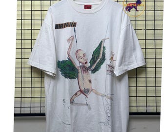 Nirvana Nevermind Shirt, Kurt Cobain Baby Album Cover Tee, Vintage 90s Style Grunge Seattle Rock Band Tshirt, Alternative Rock Music Gift