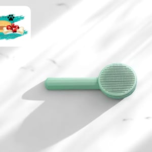 Cat Grooming Brush | Pet Hair Remover Tool | Gentle Detangling Comb Style | Kitten Puppy Basic Needs | Easy Clean Pet Brush