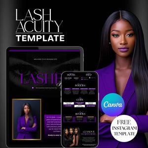 Lash Acuity Template Lash Tech Template Lash Artist Booking Site Acuity Lash Template Lash Tech Booking Lash Tech Website