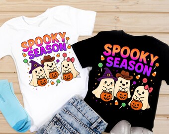 Söta Halloween-spöken PNG | Spöklik säsong Clipart (digital nedladdning)
