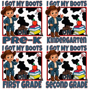 Cowboy Back to School PNG Bundle: PreK-2nd Grade Digital Design